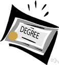 associate - a degree granted by a two-year college on successful completion of the undergraduates course of studies