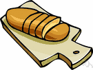 bread board - a wooden or plastic board on which dough is kneaded or bread is sliced