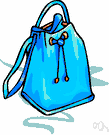 drawstring - a tie consisting of a cord that goes through a seam around an opening
