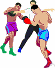 boxing match - a match between boxers