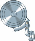 disc brake - hydraulic brake in which friction is applied to both sides of a spinning disk by the brake pads