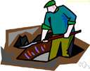 trench - dig a trench or trenches