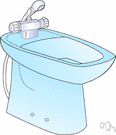 plumbing fixture - a fixture for the distribution and use of water in a building