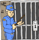 screw - someone who guards prisoners