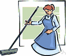 servant girl - a girl who is a servant
