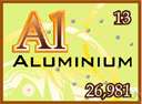 aluminum - a silvery ductile metallic element found primarily in bauxite