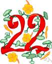 twenty-two - being two more than twenty