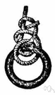 true lovers' knot - a stylized or decorative knot used as an emblem of love