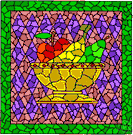 mosaic - art consisting of a design made of small pieces of colored stone or glass