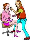 cosmetician - someone who works in a beauty parlor