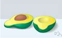 avocado - of the dull yellowish green of the meat of an avocado