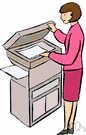 duplicator - apparatus that makes copies of typed, written or drawn material