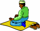 prayer rug - a small rug used by Muslims during their devotions