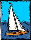 sailboat - a small sailing vessel