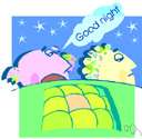 Good night - a conventional expression of farewell