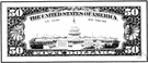 fifty - a United States bill worth 50 dollars