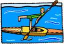 sculling - rowing by a single oarsman in a racing shell