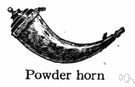 powder flask - container for carrying gunpowder