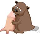 jaggy - having an irregularly notched or toothed margin as though gnawed