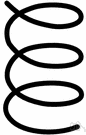 volute spring - a spring in the shape of a coil