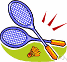 badminton - a game played on a court with light long-handled rackets used to volley a shuttlecock over a net