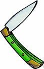 pocketknife - a knife with a blade that folds into the handle