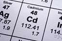 atomic number 48 - a soft bluish-white ductile malleable toxic bivalent metallic element