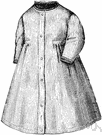 night-robe - lingerie consisting of a loose dress designed to be worn in bed by women