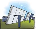 solar panel - electrical device consisting of a large array of connected solar cells