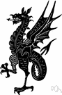 wyvern - a fire-breathing dragon used in medieval heraldry